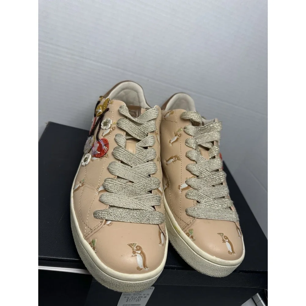 COACH Women's C101 Cherry Blossom Pink Penguin Shoes Size 9